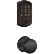 Encode Greenwich Electronic Keyless Entry Deadbolt Combo Pack with Andover Interior Knob and Decorative Georgian Trim