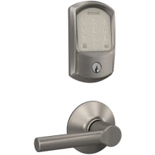 Encode Greenwich Electronic Keyless Entry Deadbolt Combo Pack with Broadway Interior Lever and Decorative Plymouth Trim