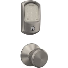 Encode Greenwich Electronic Keyless Entry Deadbolt Combo Pack with Bowery Interior Knob and Decorative Plymouth Trim