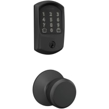 Encode Greenwich Electronic Keyless Entry Deadbolt Combo Pack with Bowery Interior Knob and Decorative Plymouth Trim
