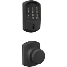 Encode Greenwich Electronic Keyless Entry Deadbolt Combo Pack with Bowery Interior Knob and Decorative Greenwich Trim