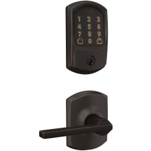 Encode Greenwich Electronic Keyless Entry Deadbolt Combo Pack with Latitude Interior Lever and Decorative Greenwich Trim