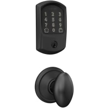 Encode Greenwich Electronic Keyless Entry Deadbolt Combo Pack with Siena Interior Knob and Decorative Georgian Trim