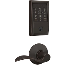 Encode Plus Century Electronic Keyless Entry Deadbolt Combo Pack with Accent Interior Lever and Decorative Plymouth Trim