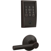 Encode Plus Century Electronic Keyless Entry Deadbolt Combo Pack with Broadway Interior Lever and Decorative Plymouth Trim