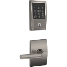 Encode Plus Century Electronic Keyless Entry Deadbolt Combo Pack with Broadway Interior Lever and Decorative Century Trim