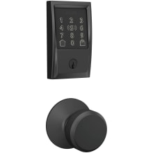Encode Plus Century Electronic Keyless Entry Deadbolt Combo Pack with Bowery Interior Knob and Decorative Plymouth Trim