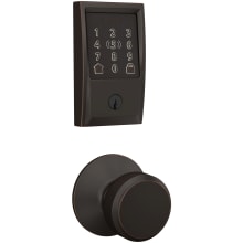 Encode Plus Century Electronic Keyless Entry Deadbolt Combo Pack with Bowery Interior Knob and Decorative Plymouth Trim