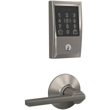 Encode Plus Century Electronic Keyless Entry Deadbolt Combo Pack with Latitude Interior Lever and Decorative Plymouth Trim