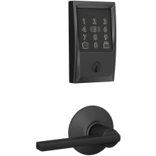 Encode Plus Century Electronic Keyless Entry Deadbolt Combo Pack with Latitude Interior Lever and Decorative Plymouth Trim