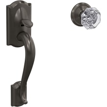 Custom Camelot Lower Handleset for Schlage Deadbolts with Interior Alexandria Knob and Alden Rose