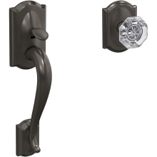 Custom Camelot Lower Handleset for Schlage Deadbolts with Interior Alexandria Knob and Camelot Rose