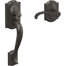 Custom Camelot Lower Handleset for Schlage Deadbolts with Interior Whitney Lever and Camelot Rose