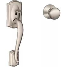 Camelot Lower Handle Set for Schlage Deadbolts with Plymouth Interior Knob and Decorative Camelot Rose
