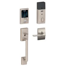 Connect Century Touchscreen Handleset with Latitude Lever, Decorative Century Rose, and Built-in Alarm