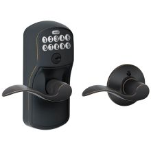 Plymouth Keypad Entry Auto-Lock Door Knob Set with Accent Lever