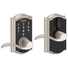 Camelot Touch Entry Door Lever Set with Accent Lever