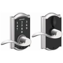 Camelot Touch Entry Door Lever Set with Accent Lever