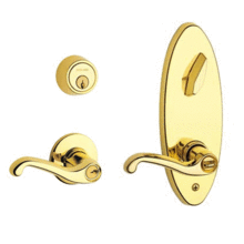 S200-Series Commercial Tubular Interconnected Classroom Lock Right Handed Flair Lever Set and Deadbolt with 6-Pin Cylinder