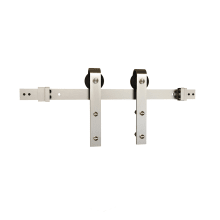 Strap Mount 78 Inch Sliding Barn Door Track and Fitting Set for Interior Use