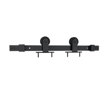 Top Mount 96 Inch Sliding Barn Door Track and Fitting Set for Interior Use