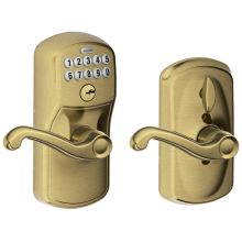 Flex Lock Keypad Entry Lock Leverset with Flair Lever from the Plymouth Collection