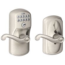 Flex Lock Keypad Entry Lock Leverset with Flair Lever from the Plymouth Collection