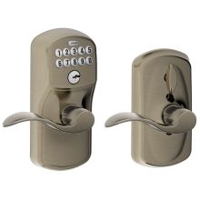 Keypad Entry Lock Leverset with Flex Lock and Accent Lever from the Plymouth Collection