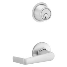 S200-Series Commercial Tubular Interconnected Single Locking Entrance Saturn Lever Set and Deadbolt with 6-Pin Cylinder