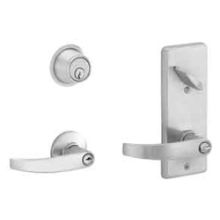 S200-Series Commercial Tubular Interconnected Single Locking Entrance Neptune Lever Set and Deadbolt with 6-Pin Cylinder
