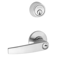 S200-Series Commercial Tubular Interconnected Single Locking Entrance Jupiter Lever Set and Deadbolt with Full Size Interchangeable Core