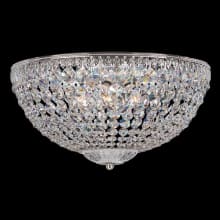 Petit Crystal 5 Light 14" Wide Flush Mount Bowl Ceiling Fixture with Swarovski Crystals