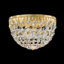 Petit Crystal 3 Light 8" Wide Flush Mount Bowl Ceiling Fixture with Swarovski Crystals