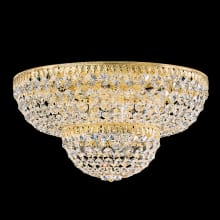 Petit 9 Light 18" Wide Flush Mount Ceiling Fixture with Clear Swarovski Spectra Crystals