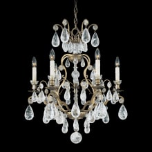 Versailles 6 Light 22" Wide Crystal Chandelier with Clear Rock Crystals