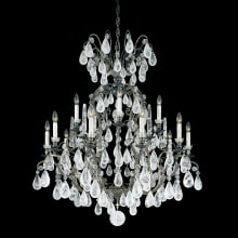Versailles 15 Light 39" Wide Crystal Chandelier with Clear Rock Crystals