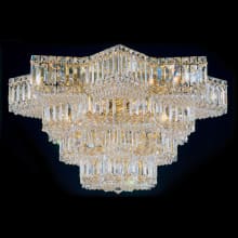 Equinoxe 29 Light 30" Wide Flush Mount Waterfall Ceiling Fixture with Clear Swarovski Gemcut Crystals