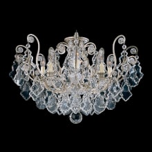 Versailles 8 Light 26" Wide Semi-Flush Ceiling Fixture with Clear Heritage Crystals