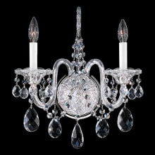 Sterling 2 Light 16-1/2" Tall Wall Sconce with Heritage Crystals