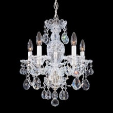 Sterling 5 Light 16" Wide Crystal Chandelier with Clear Swarovski Crystals