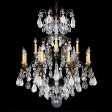 Renaissance 13 Light 32" Wide Crystal Chandelier with Amethyst and Black Diamond Rock Crystals
