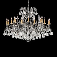 Renaissance 19 Light 40" Wide Crystal Chandelier with Amethyst and Black Diamond Rock Crystals