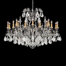 Renaissance 19 Light 40" Wide Crystal Chandelier with Smoke Topaz and Olivine Rock Crystals