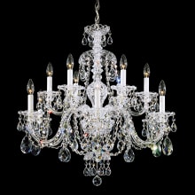 Sterling 12 Light 29" Wide Crystal Chandelier with Clear Swarovski Crystals