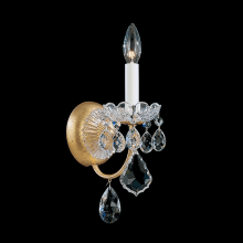 New Orleans Single Light 13" Tall Wall Sconce with Clear Heritage Crystals