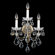 New Orleans 3 Light 19" Tall Wall Sconce with Clear Swarovski Crystals