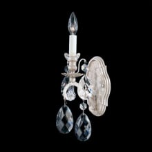 Renaissance Single Light 16" Tall Wall Sconce with Clear Swarovski Crystals