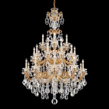 La Scala 25 Light 35" Wide Crystal Chandelier with Clear Swarovski Heritage Crystals