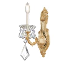 La Scala Single Light 16" Tall Wall Sconce with Clear Heritage Crystals