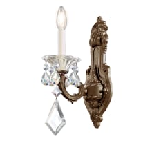 La Scala Single Light 16" Tall Wall Sconce with Clear Heritage Crystals